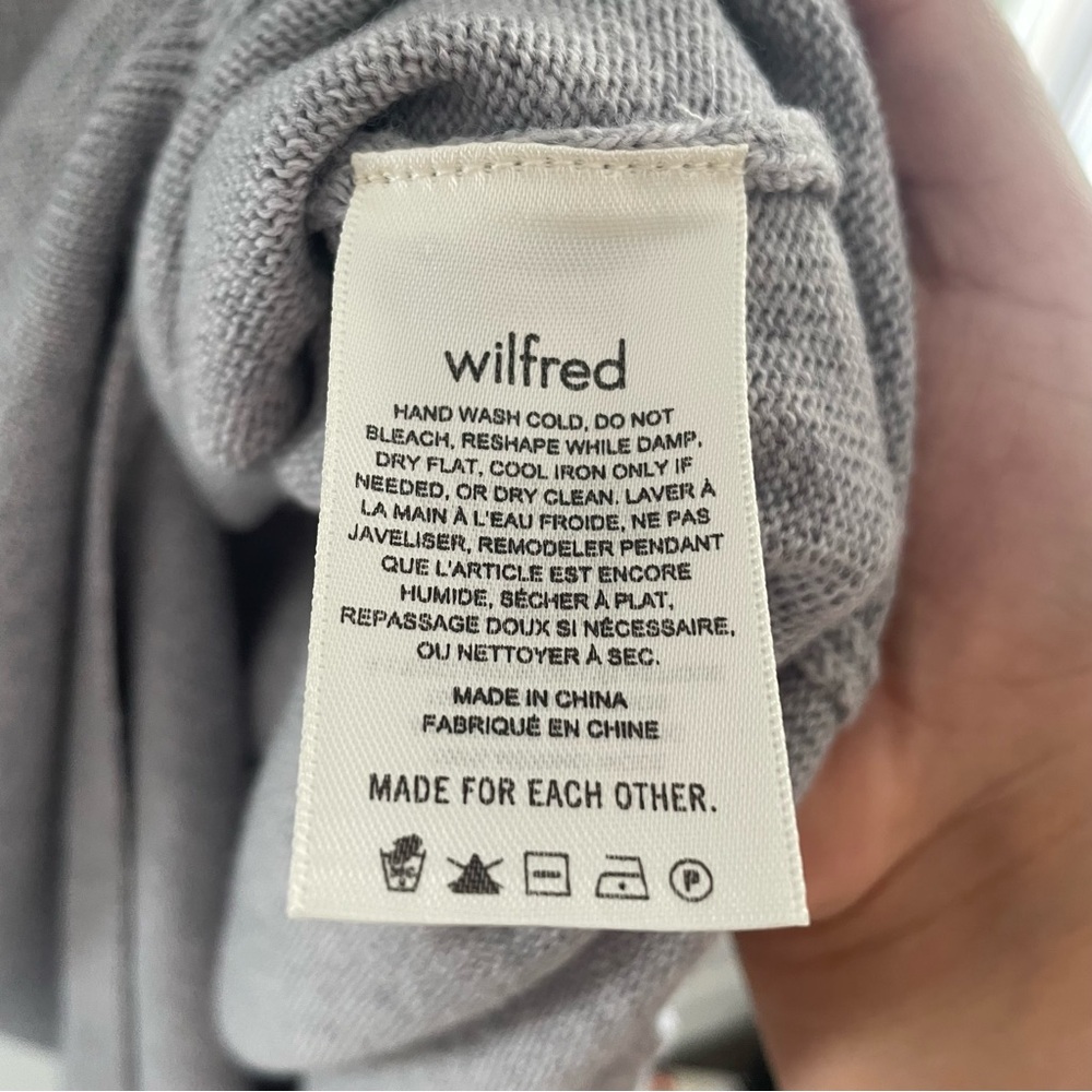 Aritzia Wilfred XXS Light Gray Merino Wool Cyprie Sweater Dress - Picture 11 of 13